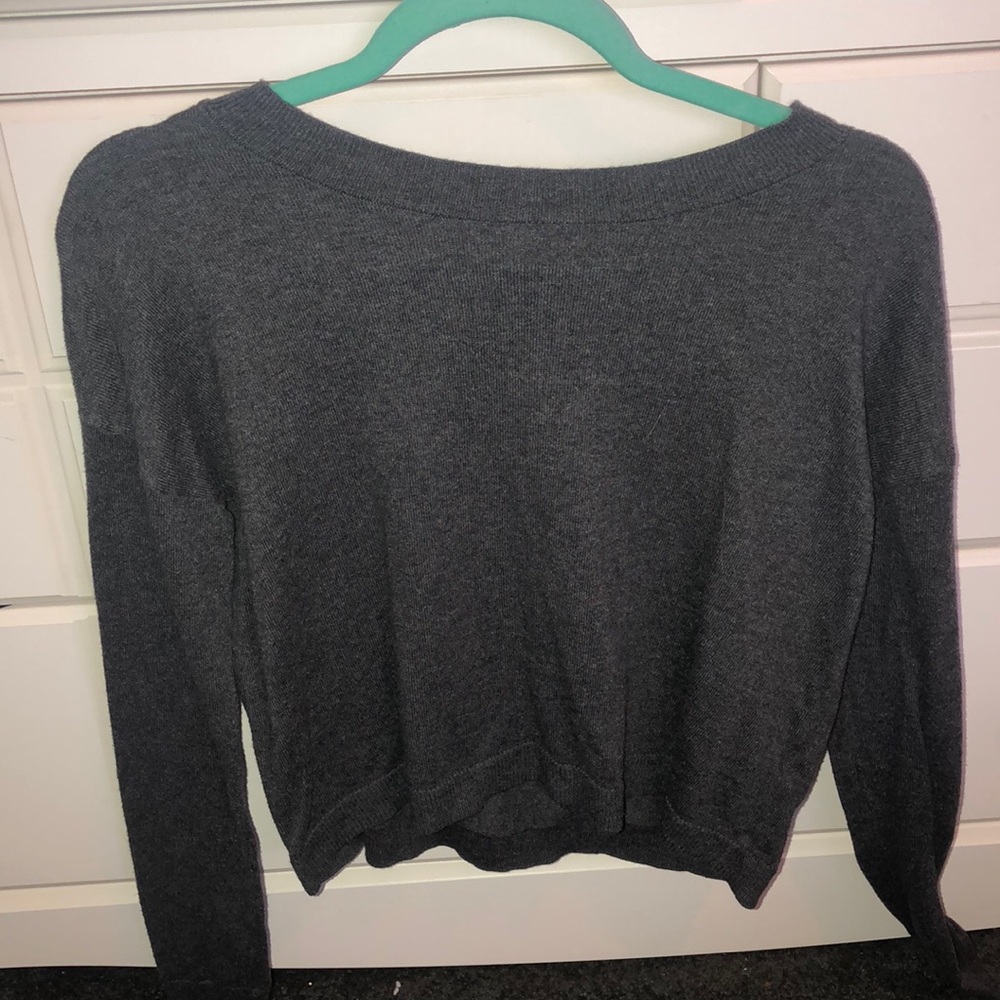 Gray cropped sweater